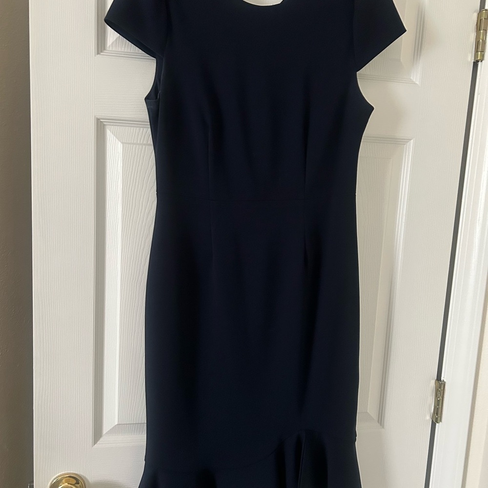 Betsey Johnson Blue Peplum Midi Dress for Work